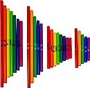  Boomwhackers Complete Upper en Lower Octave Set