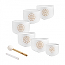 Meinl SOLCSBSET Sonic Energy Solfeggio Crystal Singing Bowl klankschalen set