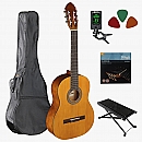 Klassieke gitaar starterset 4/4 in vier aantrekkelijke kleuren