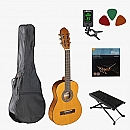 Klassieke gitaar starterset 1/2 in vier aantrekkelijke kleuren