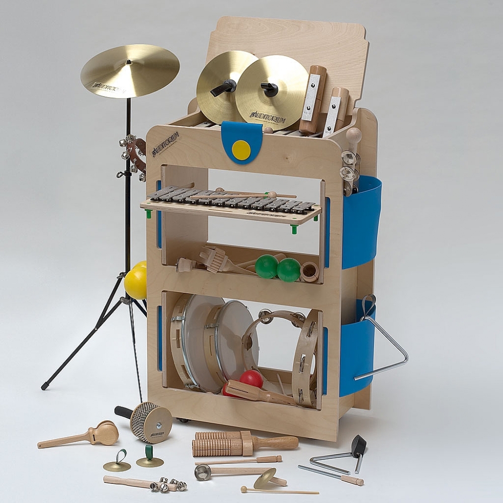 Muziekwagen met zijtassen