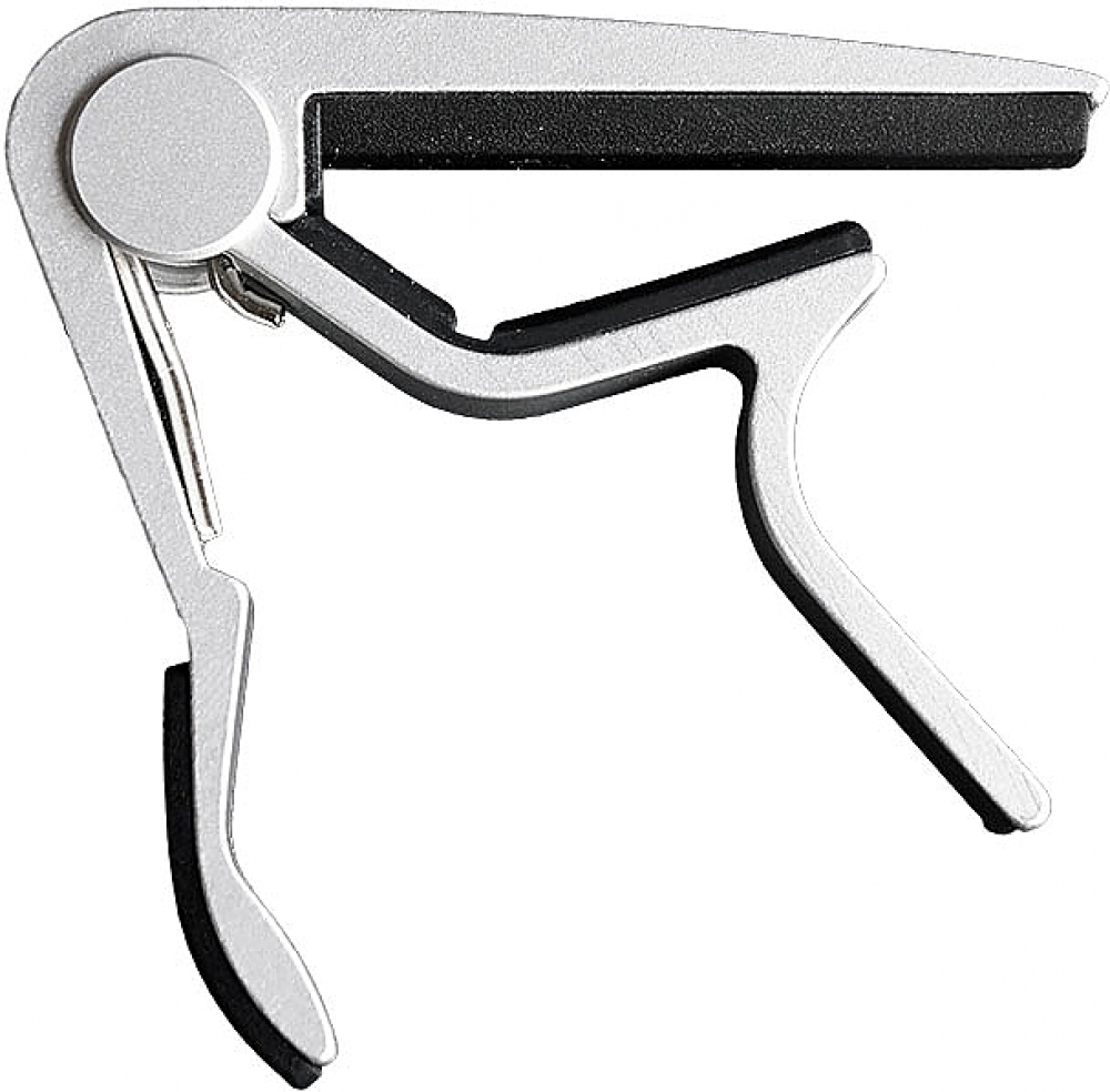 CLX Gitaar capo zilver (voor stalen snaren)