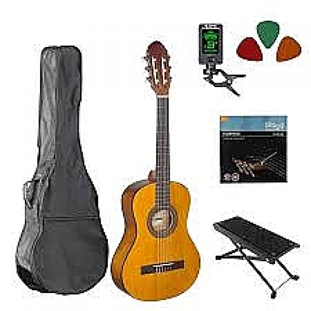 Klassieke gitaar starterset 1/4 in vier aantrekkelijke kleuren